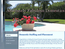 Tablet Screenshot of absolutelyfabulousdomestics.com
